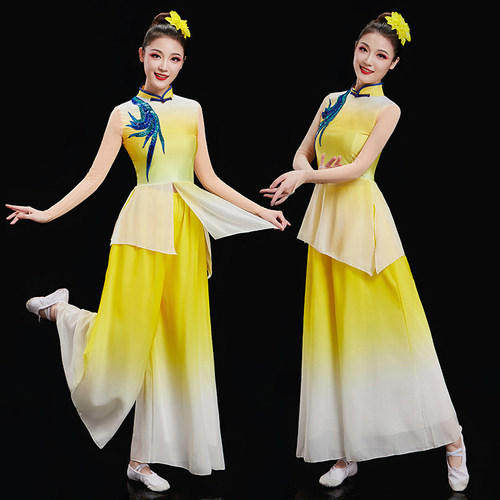 扇子舞蹈服黄河水舞蹈服氨纶
