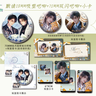 默读骆闻舟费渡2个58吸塑吧唧带背卡75徽章双面镭射小卡priest著