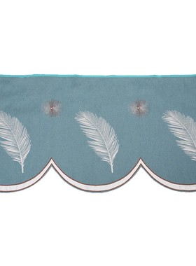 25圈圈麻成品窗帘幔头帘头遮光挡光防漏光自粘魔术贴粘免打孔窗幔