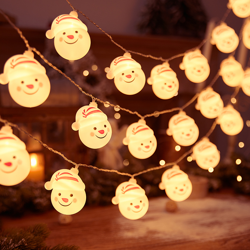 耶诞节装饰彩灯耶诞树挂件雪花五角星造型灯场景布置橱窗挂件