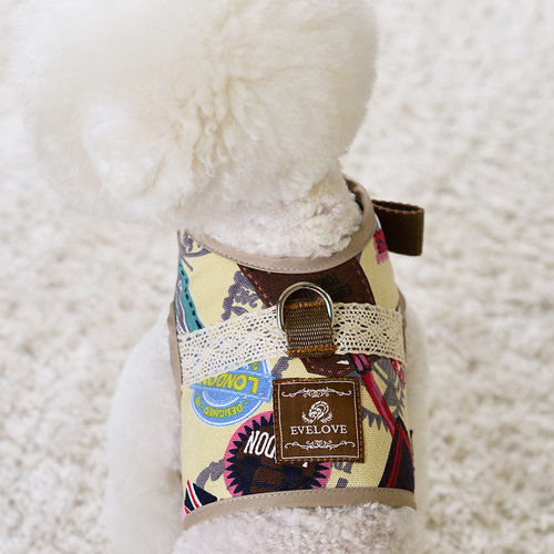 狗狗牵引绳遛狗小型犬背心式泰迪博美牵狗绳猫绳狗链子宠物胸背带