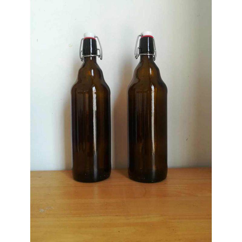 成箱出售.1000毫升卡扣棕色酒瓶饮料瓶红汽水瓶啤酒瓶玻璃瓶.空瓶