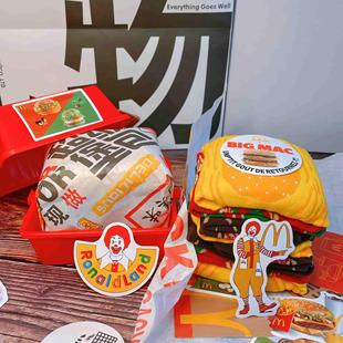 创意汉堡袜子礼盒男女生中筒袜搞怪趣味新年情侣闺蜜生日交换礼物