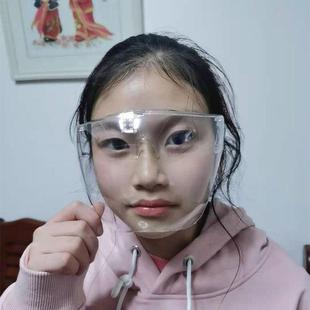 防雨面罩骑行电动车骑车挡雨防晒透明防尘防风帽男女护全脸护目镜