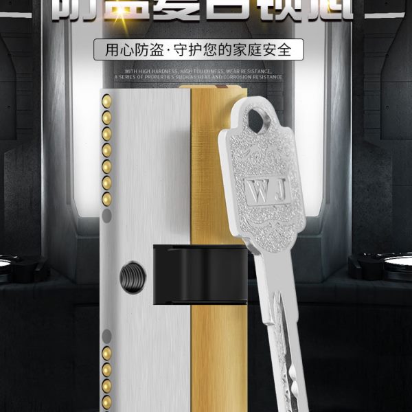 防盗门锁芯通用型家用超b级锁心全铜大门入户门进户门超c级更换a