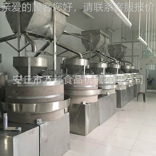 厂家芝套供酱应花生生XDB产线全 花生芝麻磨酱机 花生麻滚筒烘烤