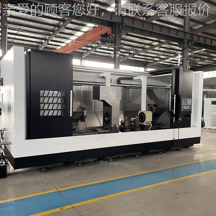 斜式双头车床TCK2TCK200S0S斜轨 数控车床中驱动双工位组合加工同