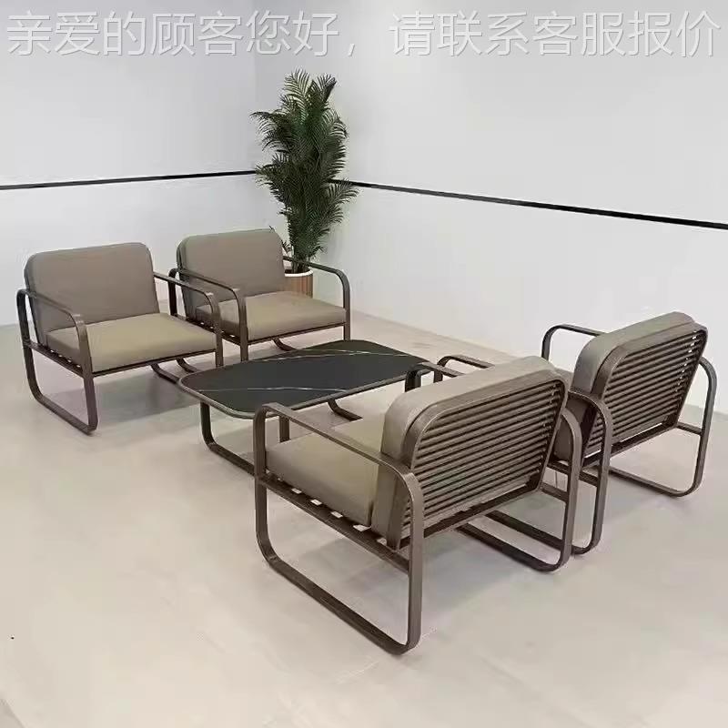 户外沙庭院别墅发花台阳休闲座椅组合室外不ZJ-470锈钢电镀防水园