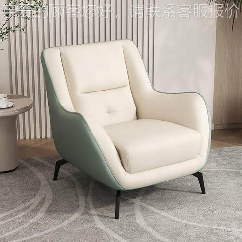 沙发椅北欧布艺单人沙发休闲椅防抓客厅阳台卧室扶手老虎椅