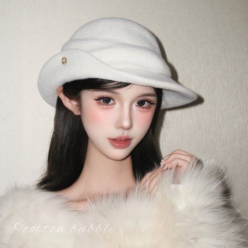 白月光千金风礼帽法式复古秋冬女