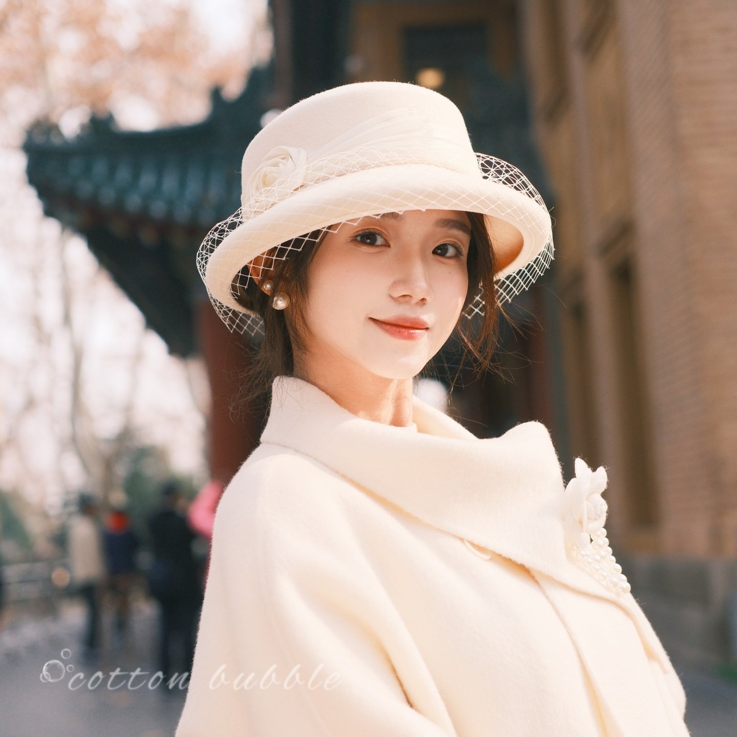 法式白色网纱羊毛礼帽2026新款秋冬女款复古名媛留洋千金优雅帽子,服饰配件/皮带/帽子/围巾,帽子,淘宝优惠券,粉丝福利购,淘宝优惠卷