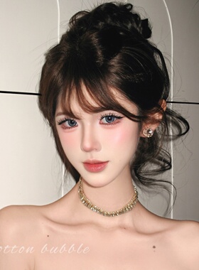 法式轻奢水钻金色项链高级choker