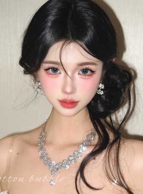 闪耀千金锆石水钻项链礼服配饰女