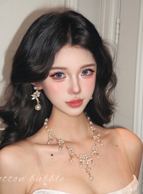 法式复古千金珍珠项链晚礼服配饰