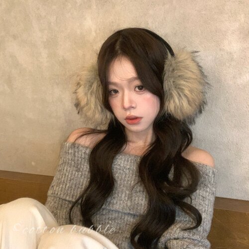 韩版棕色仿狐狸毛护耳加厚耳罩