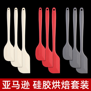 超大红色铲刀抹平搅拌家用烘焙工具 耐高温硅胶刮刀蛋糕奶油一体式