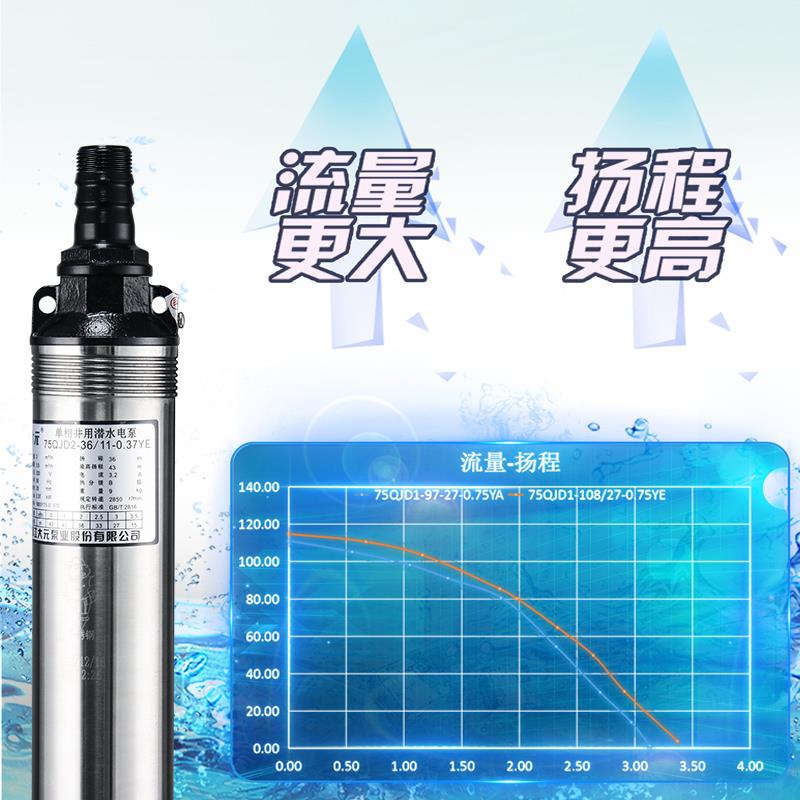 大元深井泵潜水泵家用不