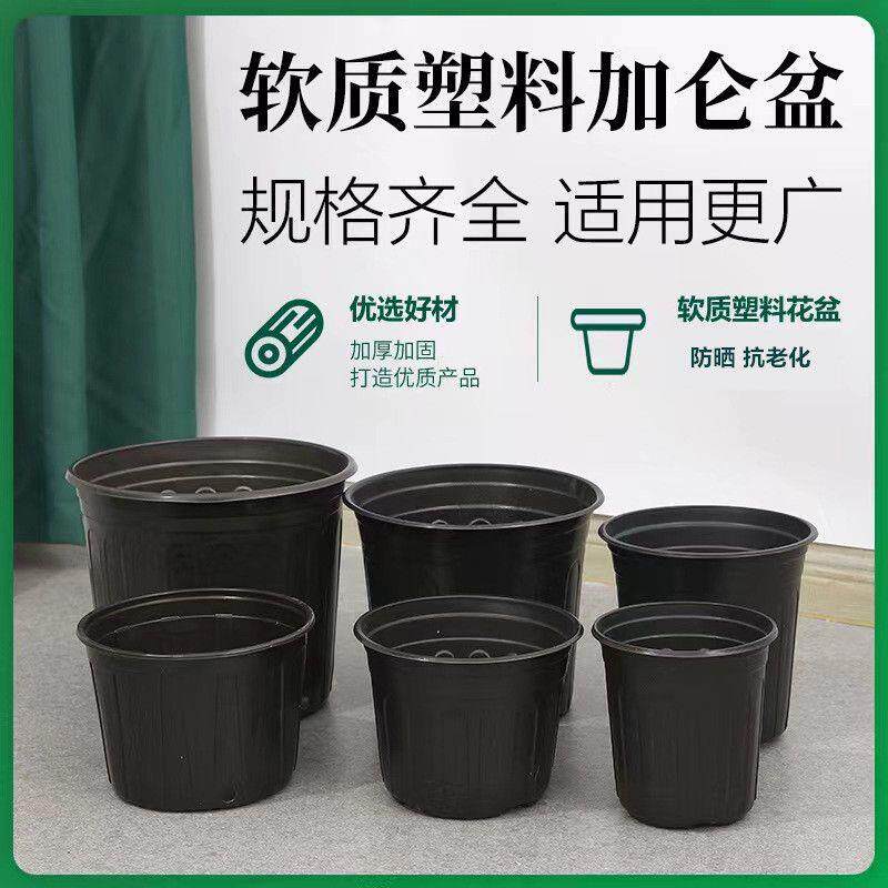 加厚黑色加仑盆大号软塑