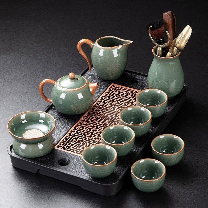 哥窑功夫茶具套装家用办