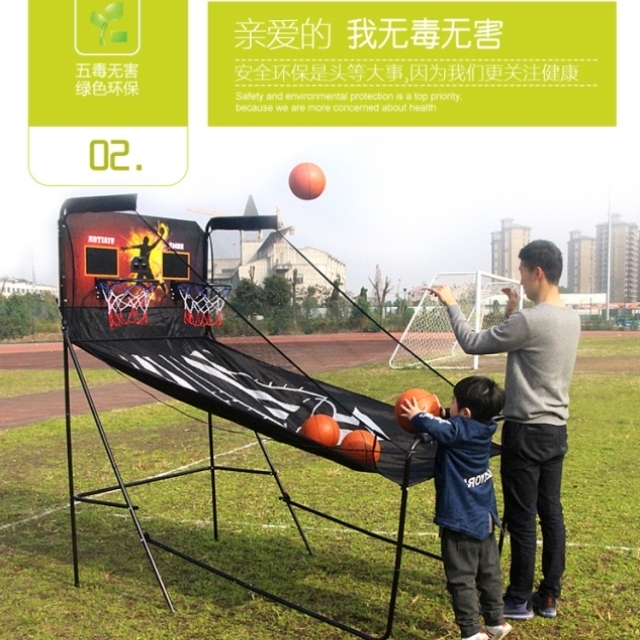 室内电子自动积分投篮机家用投篮游戏机儿童成人篮球架室内篮球框