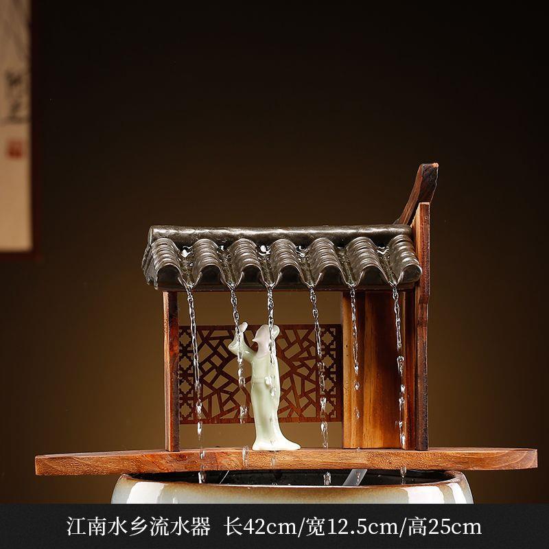 陶瓷自动循环流水鱼盆鱼