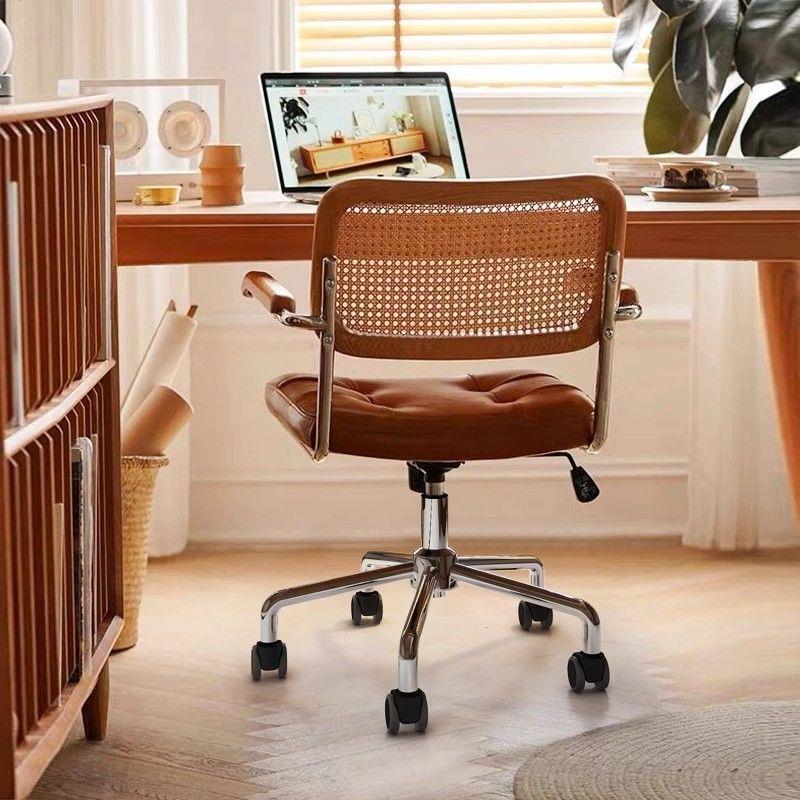 藤编电脑办公椅家用舒适