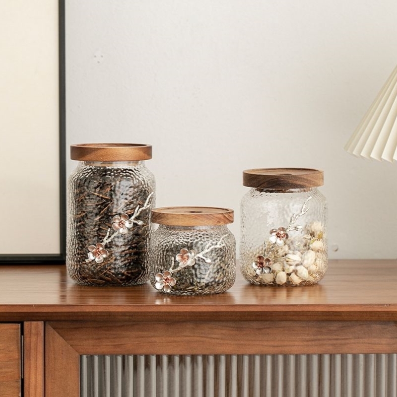 茶叶罐玻璃密封罐存茶仓家用防潮醒茶储物罐花茶干果保鲜盒收纳瓶