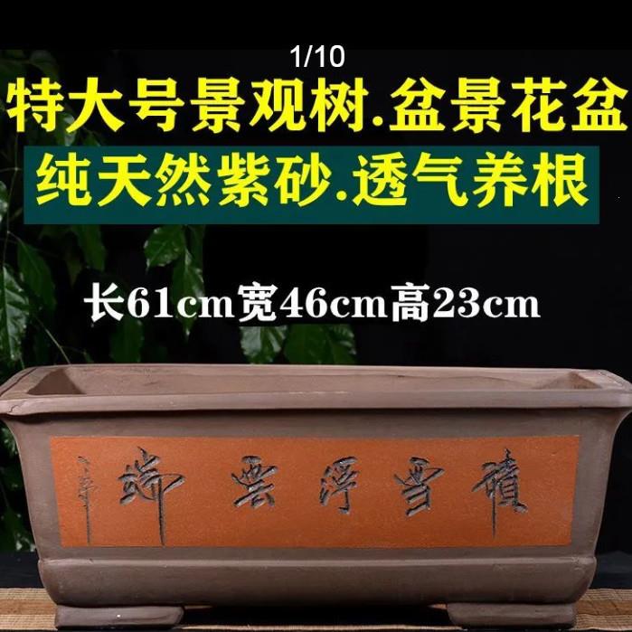 紫砂花盆长方形正阳台种