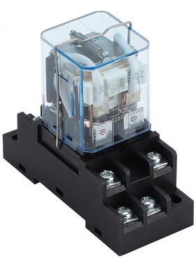 JQX-30F大功率中间继电器220V交流30A两开两闭DC12V/24V带底座8脚