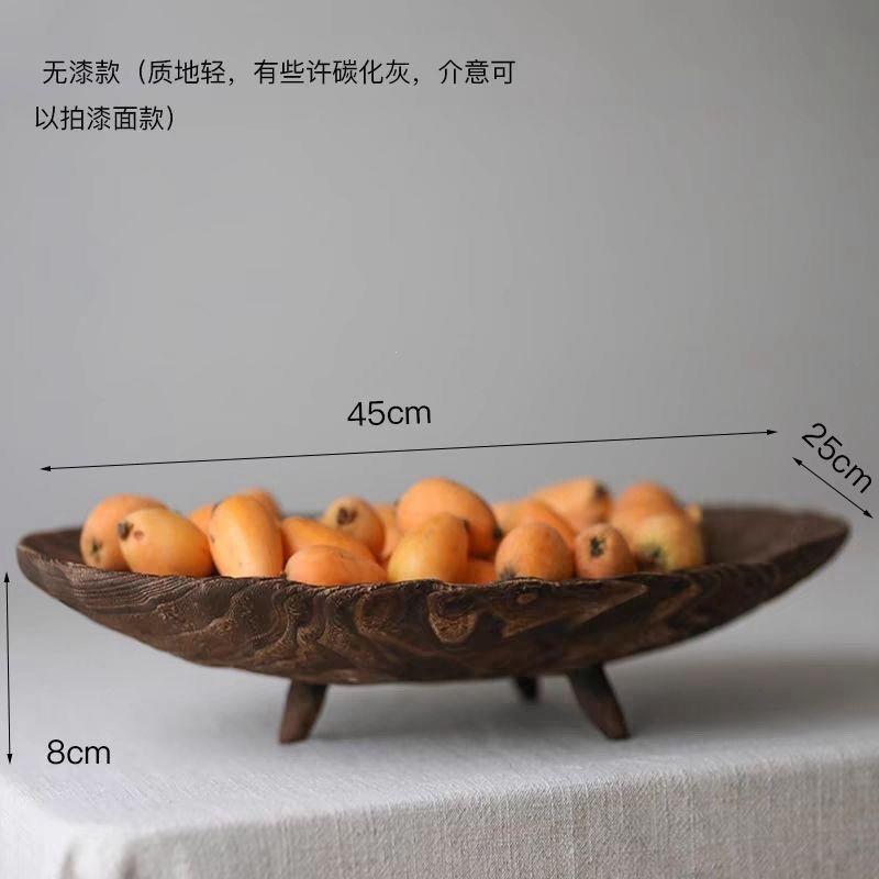 复古托盘果盘木质侘寂风