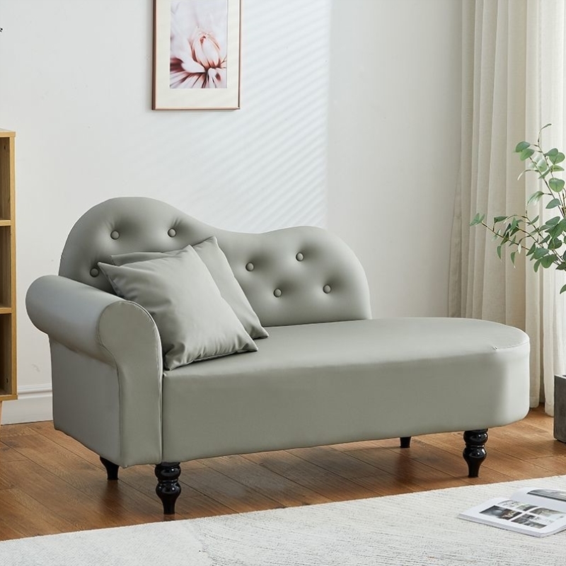 科技皮贵妃沙发单人小户型客厅卧室双人小沙发纯皮懒人环保沙发