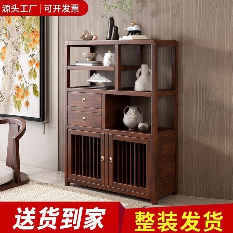 小型博古架茶桌柜置物架隔断新中式多宝阁茶叶柜茶壶展示架