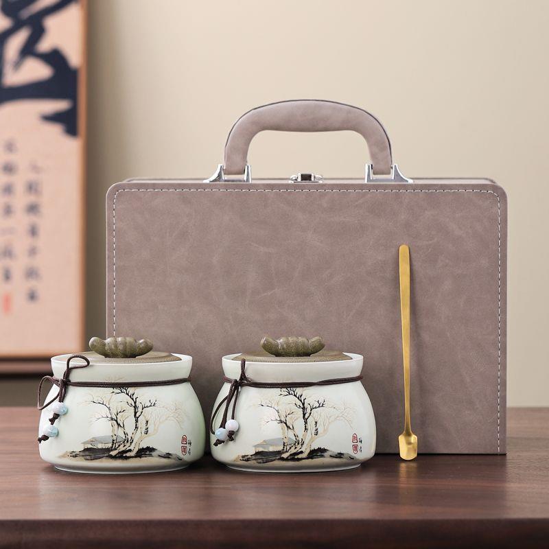 古风陶瓷茶叶罐礼盒装包