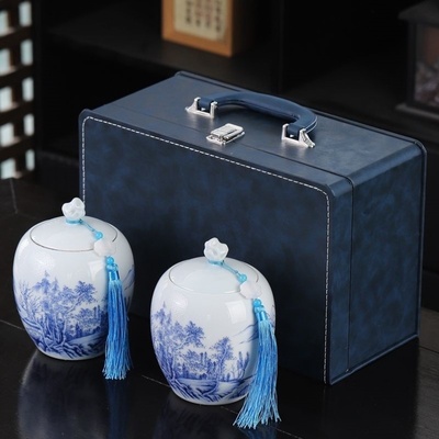 木盒茶叶礼盒装空盒普洱茶包装盒紫陶茶叶罐精档陶瓷红茶白茶