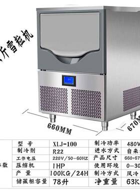 颗粒制冰机XLJ-200雪花冰沙冰碎冰机实验室餐厅冰粒机商用+立式