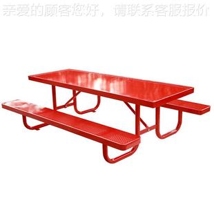 北热销6餐f美重t8ft型优质户外浸TB30塑桌椅公园露营长桌椅野桌