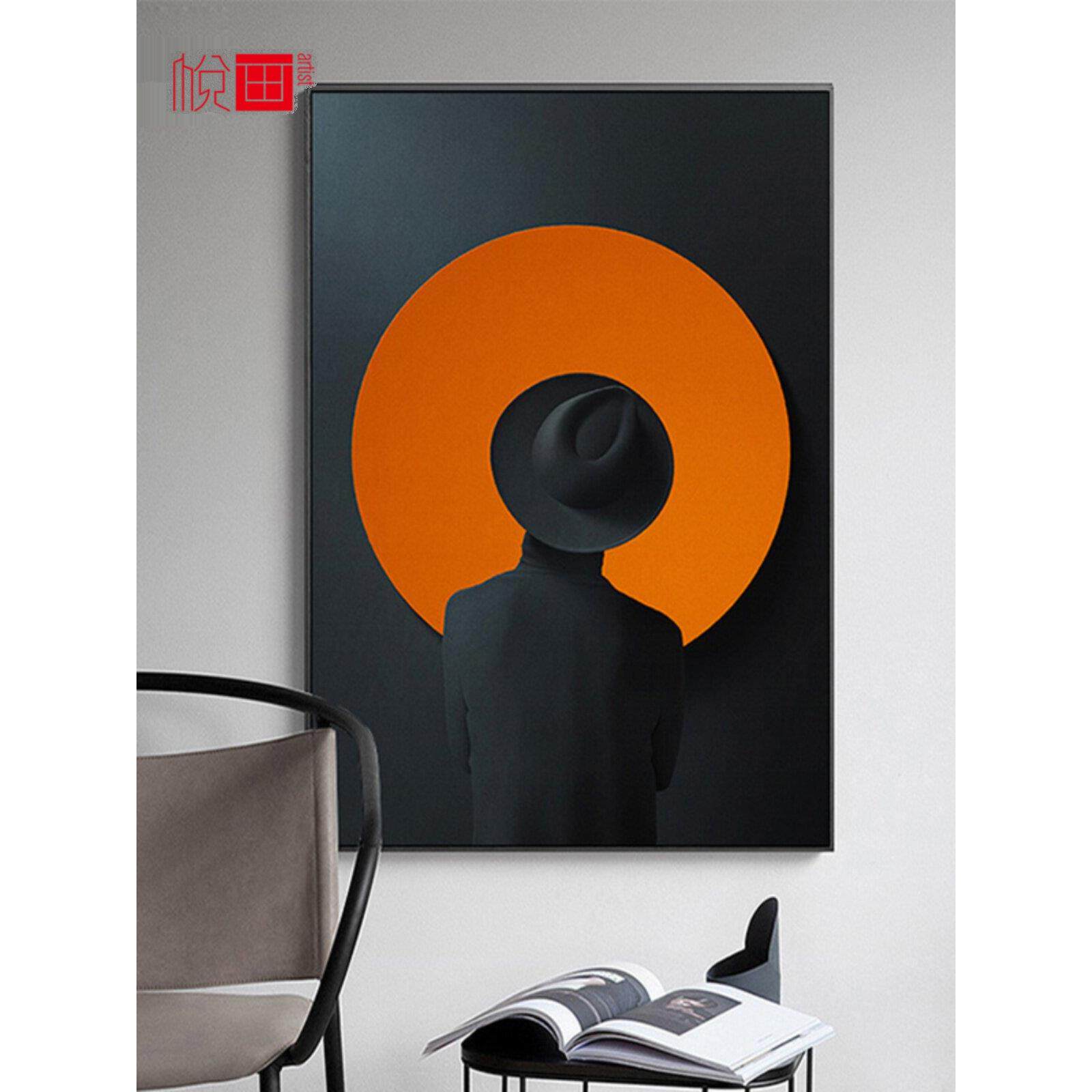现代简约轻奢时尚创意人物装饰画落地客厅沙发餐厅玄关办公室挂画