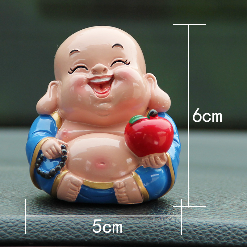 汽车摆件笑佛弥勒佛可爱公仔可爱平安车载车内创意车饰车上用品