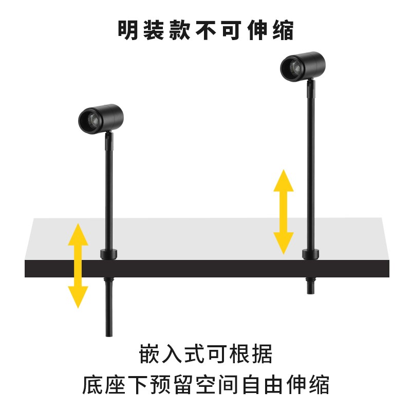 珠宝柜展示灯展柜灯博物馆字画桌面工作台灯可调变焦射灯立杆射灯