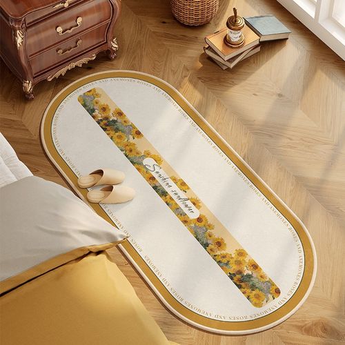 美式高级感卧室床边地毯主卧房间防滑地垫客厅茶几毯儿童床前垫子