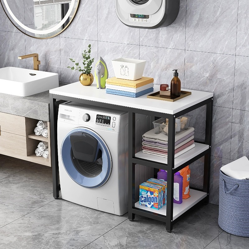洗衣机置物架滚筒厕所落地阳台烘干机架子浴室收纳架洗碗机储物架