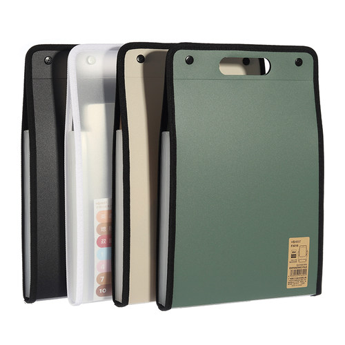 竖式手提试卷收纳整理神器学生用试卷夹a4风琴文件夹多层透明资料