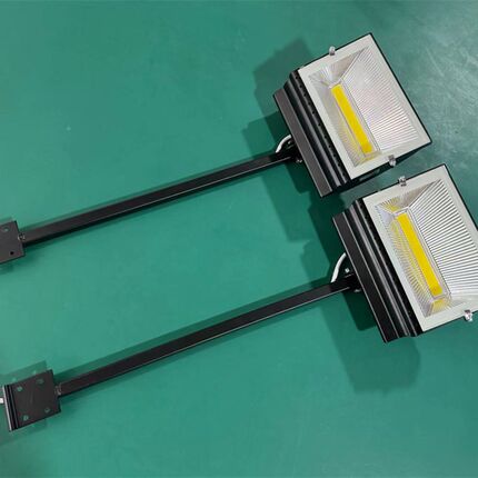 LED70W长臂铲灯展览展会标摊广告背景墙店铺门头户外防水长杆射灯