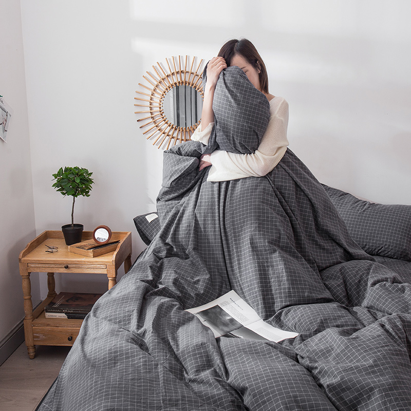 全棉水洗棉被套单件纯棉被罩1.5X2被单/双人1.8x2.2加大2.2x2.4米