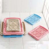 宠物厕所小号大号平板狗厕所塑料家用狗狗便盆送立柱公狗专用防滑