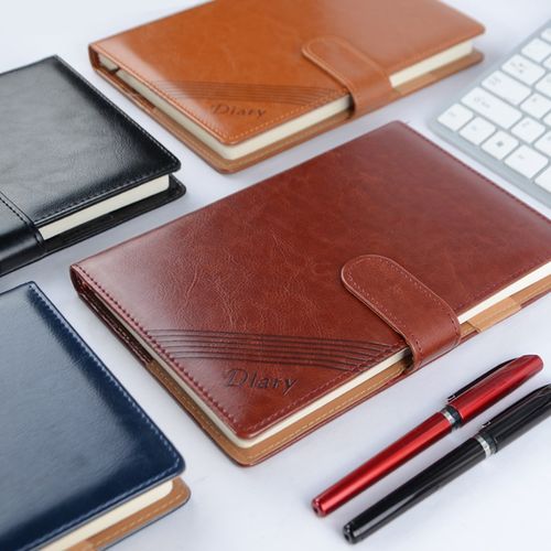 申士文具创意商务A5/25开皮面磁扣笔记本子定制可印logo简约B5/18