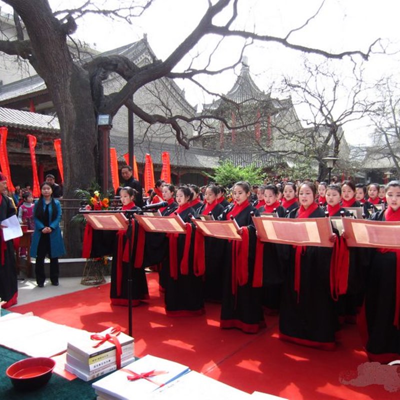 古装表演汉服成人礼服祭孔祭祖大典国学班拜师开笔礼学院服装演出