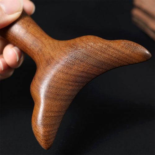刮痧铲檀木按摩棒神器面部刮痧板鱼尾经J络穴位肩颈疏通颈椎腿背