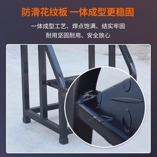 工业梯子扶手梯家用二三步梯登高梯工程梯户外P不锈钢梯踏步台阶