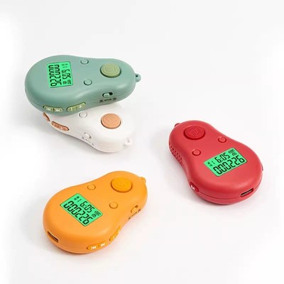 一心计数器便携充电挂脖手按电子数显可看时间夜T光念数记数器手